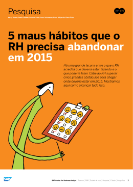 5 maus h&aacute;bitos que o RH precisa abandonar em 2015
