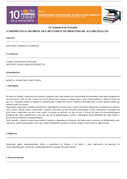 14&ordm; Semin&aacute;rio de Extens&atilde;o A IMPORT&Acirc;NCIA DO