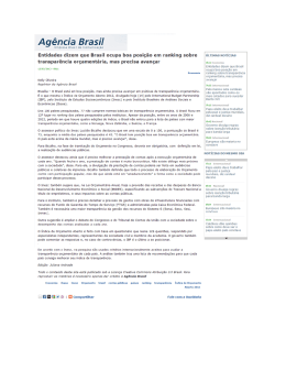 Ag&ecirc;ncia Brasil - International Budget Partnership