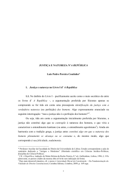 JUSTI&Ccedil;A E NATUREZA N`A REP&Uacute;BLICA Lu&iacute;s Pedro Pereira