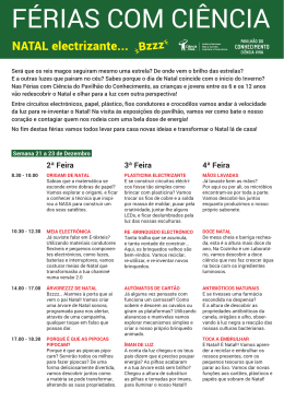 Programa - Pavilh&atilde;o do Conhecimento