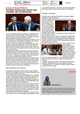P&aacute;gina1, Edi&ccedil;&atilde;o da Tarde - Associa&ccedil;&atilde;o Portuguesa de Fam&iacute;lias