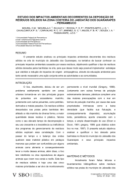 estudo dos impactos ambientais decorrentes da