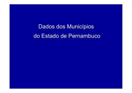 Dados dos Municípios do Estado de Pernambuco