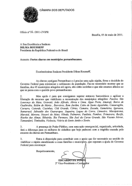 Veja carta enviada à presidenta Dilma Roussef