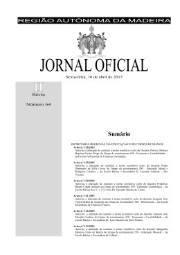 JORNAL OFICIAL - Governo Regional da Madeira