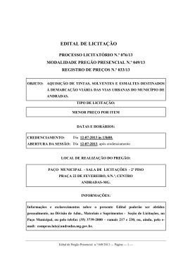 49 - Edital de Pregão 049-13 - Tintas para Demarcação Viária
