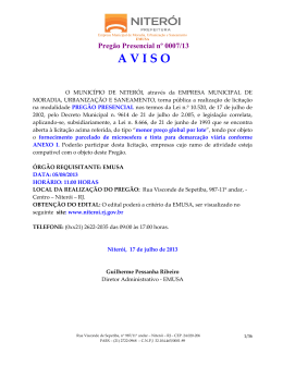 edital preg&atilde;o presencial - Prefeitura Municipal de Niter&oacute;i