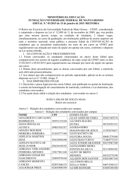 edital de convocação dos estudantes