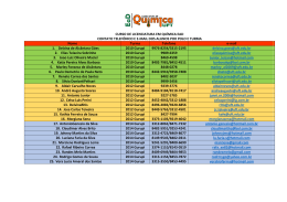 Contato telef&ocirc;nicos e email do Curso - Qu&iacute;mica EaD
