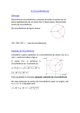 A Circunfer&ecirc;ncia