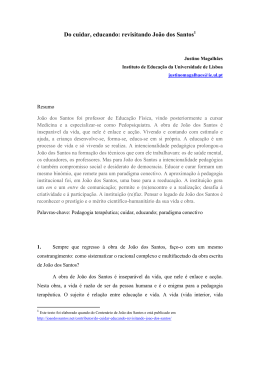Do cuidar, educando: revisitando João dos Santos