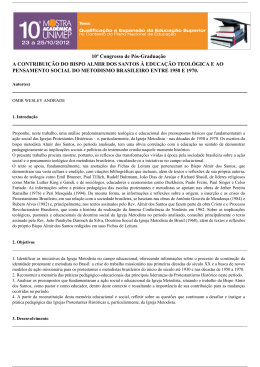 a contribui&ccedil;&atilde;o do bispo almir dos santos &agrave; educa&ccedil;&atilde;o