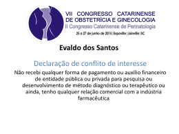 Declaração de conflito de interesse Evaldo dos Santos