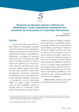 Expansão da educação superior a distância em Moçambique