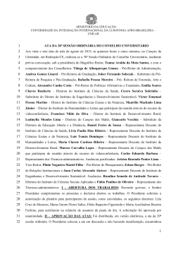 ATA DA 30&ordf; SESS&Atilde;O ORDIN&Aacute;RIA DO CONSUNI