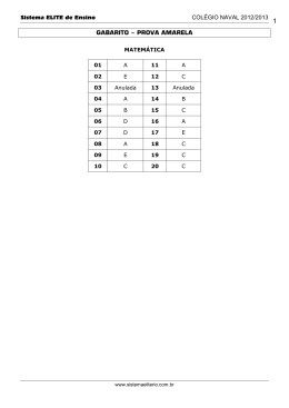 Sistema ELITE de Ensino COL&Eacute;GIO NAVAL 2012/2013 GABARITO
