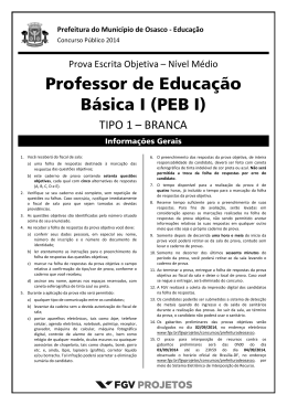 Prova - FGV Projetos