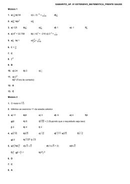 GABARITO_AP. 01 EXTENSIVO_MATEMÁTICA_FRENTE GAUSS