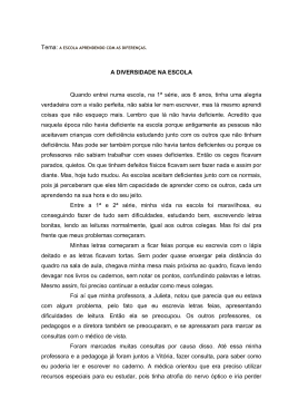 Emanuel Ribeiro Vicke. A diversidade na escola