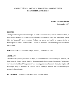 2. A sobreviv&ecirc;ncia da utopia no conto Os sobreviventes, de Caio