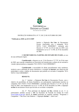 INSTRU&Ccedil;&Atilde;O NORMATIVA N&ordm; 37, DE 22 DE OUTUBRO DE 2009