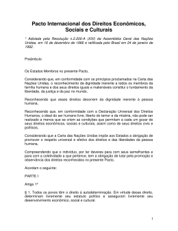 Pacto Internacional dos Direitos Econômicos, Sociais e Culturais 1966