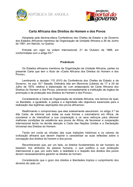 Carta Africana dos Direitos do Homem e dos Povos