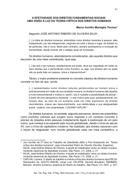 A EFETIVIDADE DOS DIREITOS
