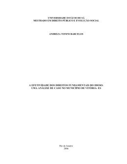 a efetividade dos direitos fundamentais do idoso