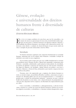 G&ecirc;nese, evolu&ccedil;&atilde;o e universalidade dos direitos humanos