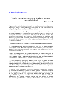 Tratados internacionais de prote&ccedil;&atilde;o dos direitos