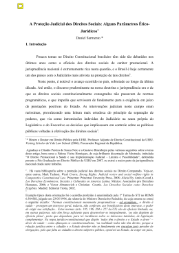 A Prote&ccedil;&atilde;o Judicial dos Direitos Sociais - In&iacute;cio