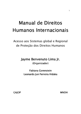 Manual de Direitos Humanos Internacionais Humanos