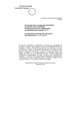 Conven&ccedil;&atilde;o Europeia dos Direitos do Homem