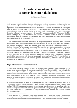 A Pastoral Mission&aacute;ria - Arquidiocese de Fortaleza