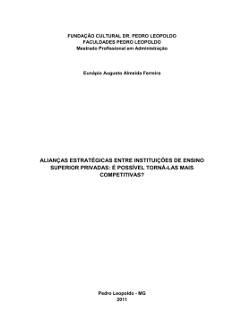 alian&ccedil;as estrat&eacute;gicas entre institui&ccedil;&otilde;es de ensino superior privadas