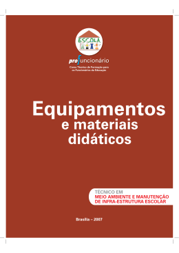 Equipamentos e materiais did&aacute;ticos