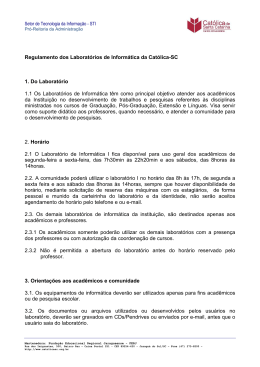 Politica - Utiliza&ccedil;&atilde;o dos Equipamentos de Inform&aacute;tica