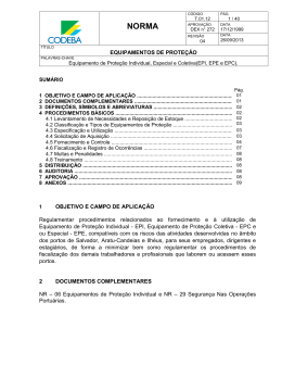 EQUIPAMENTOS DE PROTE&Ccedil;&Atilde;O OBJETIVO E CAMPO