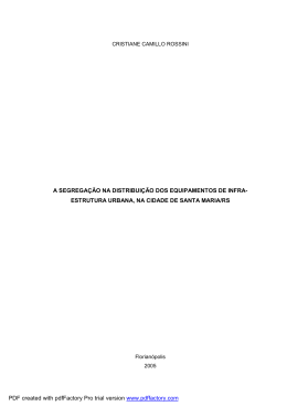 A SEGREGA&Ccedil;&Atilde;O NA DISTRIBUI&Ccedil;&Atilde;O DOS EQUIPAMENTOS DE