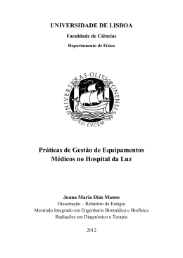 Pr&aacute;ticas de Gest&atilde;o de Equipamentos M&eacute;dicos no Hospital da Luz