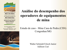 An&aacute;lise do desempenho dos operadores de equipamentos