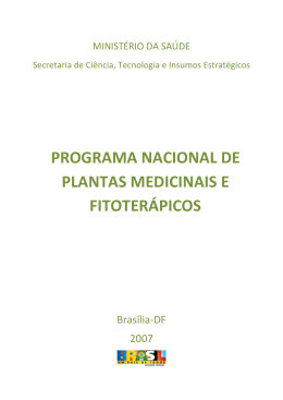 programa nacional de plantas medicinais e fitoterápicos