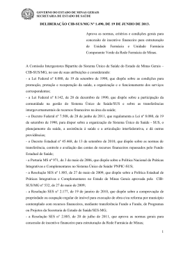 1 DELIBERA&Ccedil;&Atilde;O CIB-SUS/MG N&ordm; 1.490, DE 19 DE