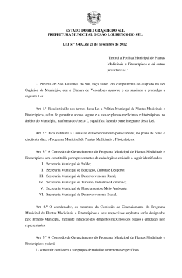 ESTADO DO RIO GRANDE DO SUL PREFEITURA MUNICIPAL DE