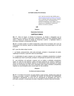 Lei nº 1691 - Secretaria de Estado de Saúde do Amazonas