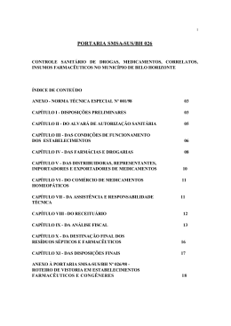 portaria smsa-sus/bh 026 - Prefeitura Municipal de Belo Horizonte