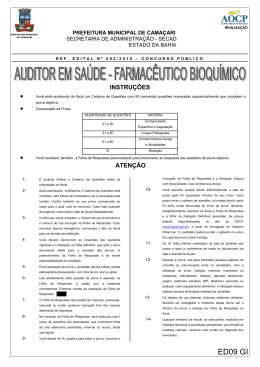 ED09 AUDITOR EM SAUDE FARMACEUTICO BIOQUIMICO