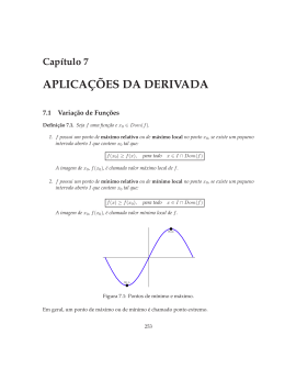 APLICAÇÕES DA DERIVADA